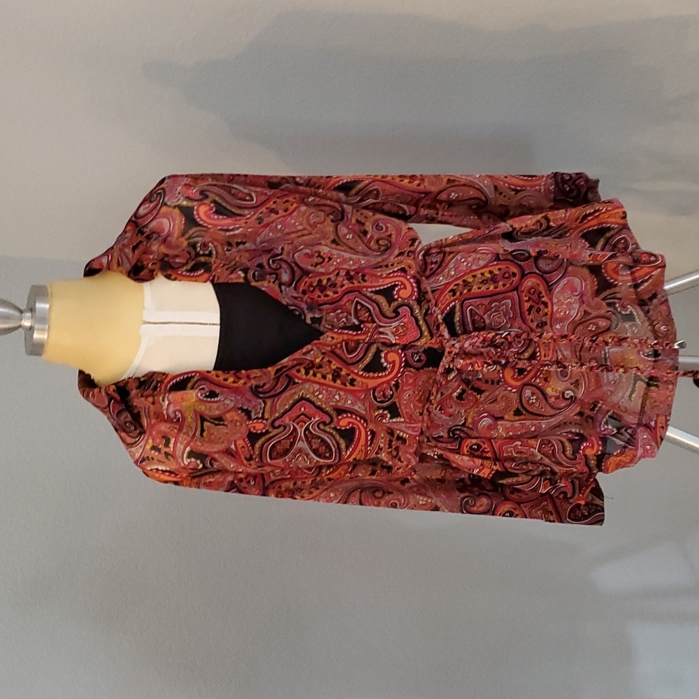 INC sheer blouse with adjustable tank top